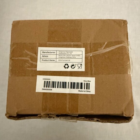 40 Oz Navy Blue Vacuum Insulated Stainless Steel Tumbler Handle Lid Straw Cup - Picture 7 of 8